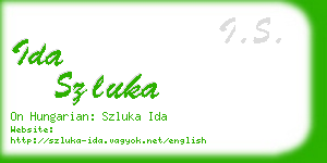 ida szluka business card